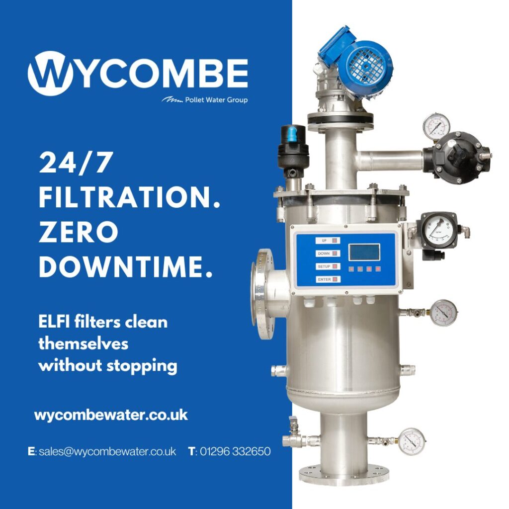 ELFI self-cleaning filter. 24/7 filtration, zero downtime